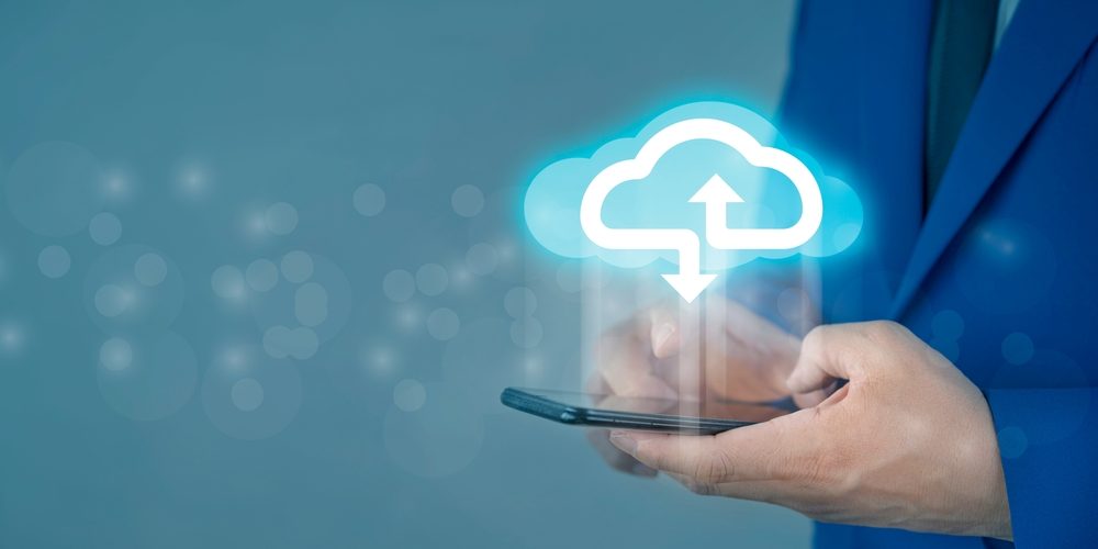 Cloud,Computing,Concept,-,Connect,Smart,Phone,To,Cloud.,Businessman